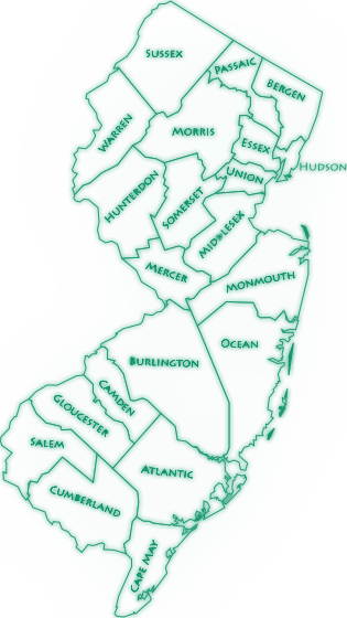 New Jersey Counties Map